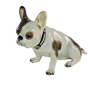 Vintage Gort Bone Chine French Bulldog Figurine Sitting